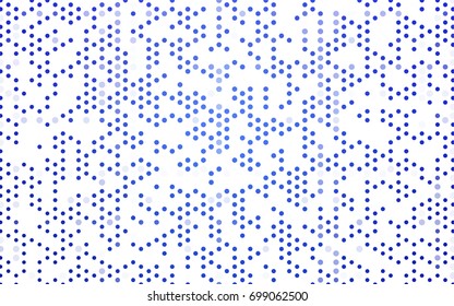 Light BLUE vector banner with circles, spheres. Abstract spots. Background of Art bubbles in halftone style with colored gradient.