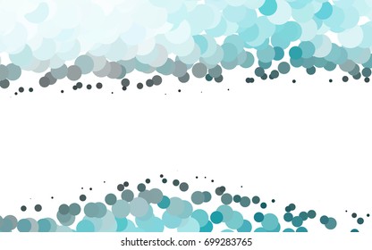 Light BLUE vector banner with circles, spheres. Abstract spots. Background of Art bubbles in halftone style with colored gradient.