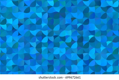 Light BLUE vector banner with circles, spheres. Abstract spots. Background of Art bubbles in halftone style with colored gradient.