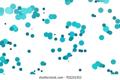 Light BLUE vector banner with circles, spheres. Abstract spots. Background of Art bubbles in halftone style with colored gradient.