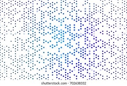 Light BLUE vector banner with circles, spheres. Abstract spots. Background of Art bubbles in halftone style with colored gradient.