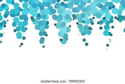 Light BLUE vector banner with circles, spheres. Abstract spots. Background of Art bubbles in halftone style with colored gradient.