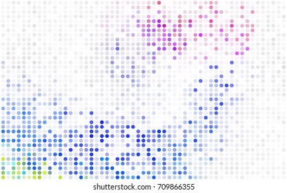 Light BLUE vector banner with circles, spheres. Abstract spots. Background of Art bubbles in halftone style with colored gradient.