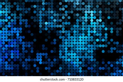Light BLUE vector banner with circles, spheres. Abstract spots. Background of Art bubbles in halftone style with colored gradient.