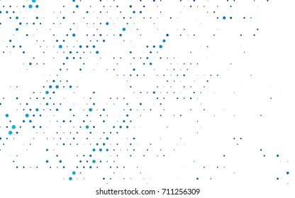 Light BLUE vector banner with circles, spheres. Abstract spots. Background of Art bubbles in halftone style with colored gradient.
