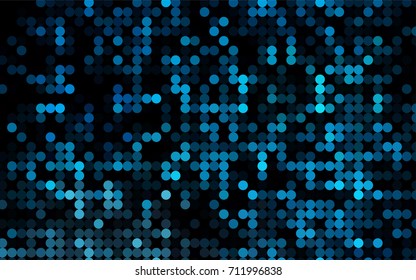 Light BLUE vector banner with circles, spheres. Abstract spots. Background of Art bubbles in halftone style with colored gradient.