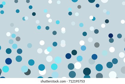 Light BLUE vector banner with circles, spheres. Abstract spots. Background of Art bubbles in halftone style with colored gradient.