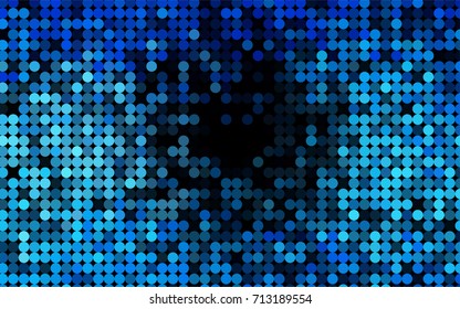 Light BLUE vector banner with circles, spheres. Abstract spots. Background of Art bubbles in halftone style with colored gradient.