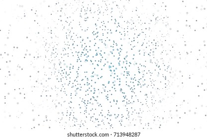 Light BLUE vector banner with circles, spheres. Abstract spots. Background of Art bubbles in halftone style with colored gradient.