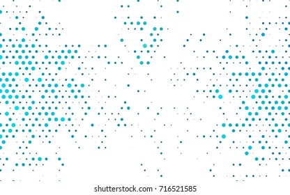 Light BLUE vector banner with circles, spheres. Abstract spots. Background of Art bubbles in halftone style with colored gradient.