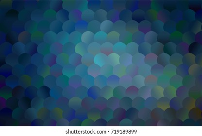 Light BLUE vector banner with circles, spheres. Abstract spots. Background of Art bubbles in halftone style with colored gradient.