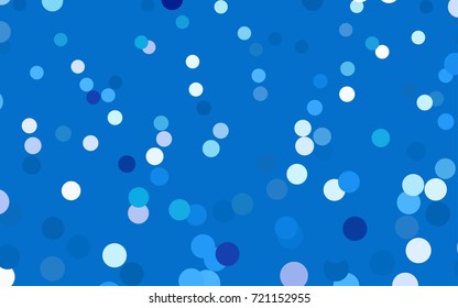 Light BLUE vector banner with circles, spheres. Abstract spots. Background of Art bubbles in halftone style with colored gradient.