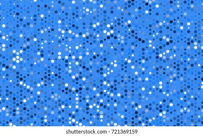Light BLUE vector banner with circles, spheres. Abstract spots. Background of Art bubbles in halftone style with colored gradient.