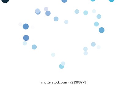 Light BLUE vector banner with circles, spheres. Abstract spots. Background of Art bubbles in halftone style with colored gradient.