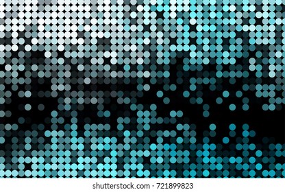 Light BLUE vector banner with circles, spheres. Abstract spots. Background of Art bubbles in halftone style with colored gradient.