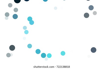 Light BLUE vector banner with circles, spheres. Abstract spots. Background of Art bubbles in halftone style with colored gradient.