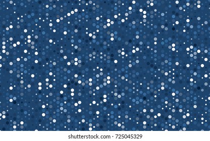 Light BLUE vector banner with circles, spheres. Abstract spots. Background of Art bubbles in halftone style with colored gradient.