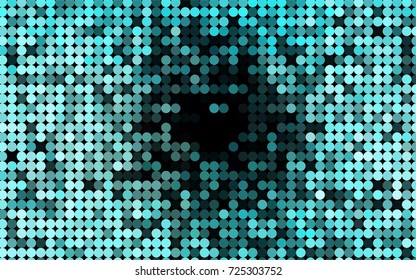 Light BLUE vector banner with circles, spheres. Abstract spots. Background of Art bubbles in halftone style with colored gradient.