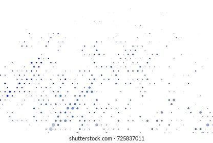 Light BLUE vector banner with circles, spheres. Abstract spots. Background of Art bubbles in halftone style with colored gradient.