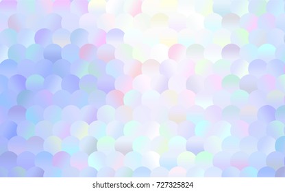 Light BLUE vector banner with circles, spheres. Abstract spots. Background of Art bubbles in halftone style with colored gradient.