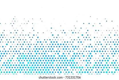 Light BLUE vector banner with circles, spheres. Abstract spots. Background of Art bubbles in halftone style with colored gradient.