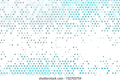 Light BLUE vector banner with circles, spheres. Abstract spots. Background of Art bubbles in halftone style with colored gradient.