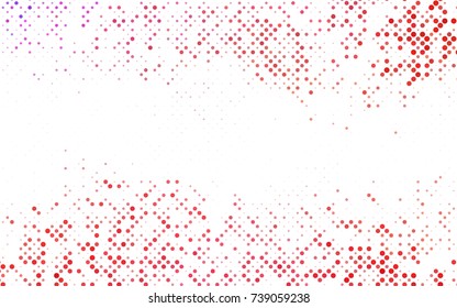 Light BLUE vector banner with circles, spheres. Abstract spots. Background of Art bubbles in halftone style with colored gradient.