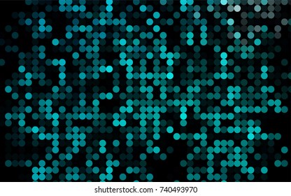 Light BLUE vector banner with circles, spheres. Abstract spots. Background of Art bubbles in halftone style with colored gradient.