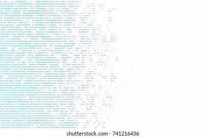 Light BLUE vector banner with circles, spheres. Abstract spots. Background of Art bubbles in halftone style with colored gradient.