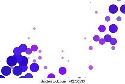 Light BLUE vector banner with circles, spheres. Abstract spots. Background of Art bubbles in halftone style with colored gradient.