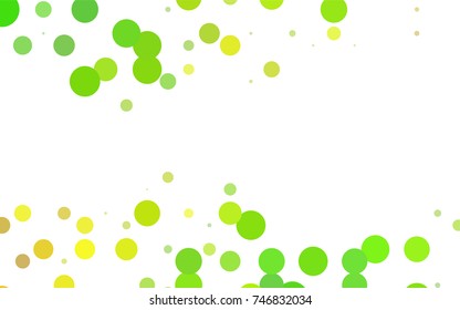 Light BLUE vector banner with circles, spheres. Abstract spots. Background of Art bubbles in halftone style with colored gradient.
