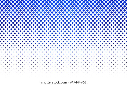 Light BLUE vector banner with circles, spheres. Abstract spots. Background of Art bubbles in halftone style with colored gradient.