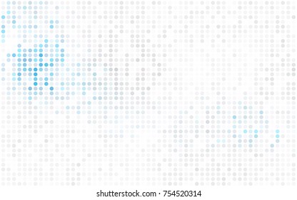 Light BLUE vector banner with circles, spheres. Abstract spots. Background of Art bubbles in halftone style with colored gradient.