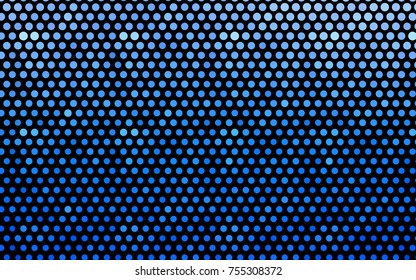 Light BLUE vector banner with circles, spheres. Abstract spots. Background of Art bubbles in halftone style with colored gradient.