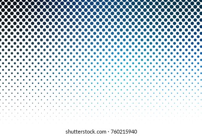 Light BLUE vector banner with circles, spheres. Abstract spots. Background of Art bubbles in halftone style with colored gradient.