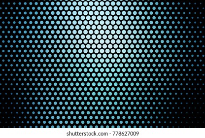 Light BLUE vector banner with circles, spheres. Abstract spots. Background of Art bubbles in halftone style with colored gradient.