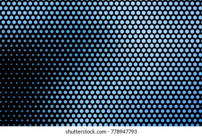 Light BLUE vector banner with circles, spheres. Abstract spots. Background of Art bubbles in halftone style with colored gradient.