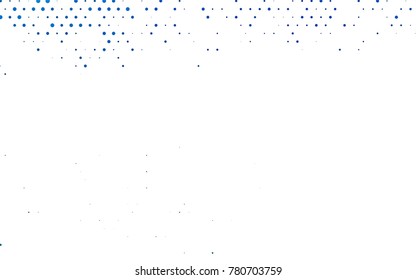 Light BLUE vector banner with circles, spheres. Abstract spots. Background of Art bubbles in halftone style with colored gradient.