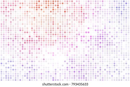 Light BLUE vector banner with circles, spheres. Abstract spots. Background of Art bubbles in halftone style with colored gradient.