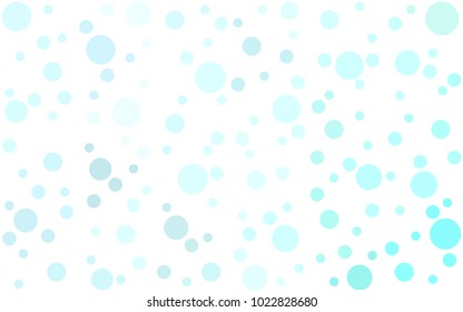 Light BLUE vector banner set of circles, spheres. Donuts Background. Creative Design Templates. Technology halftone illustration.