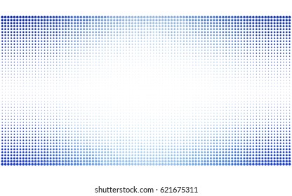 Light BLUE vector banner set of circles, spheres. Donuts Background. Creative Design Templates. Technology halftone illustration.