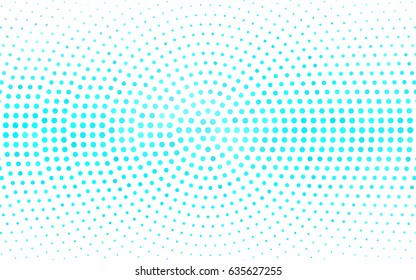 Light BLUE vector banner set of circles, spheres. Donuts Background. Creative Design Templates. Technology halftone illustration.