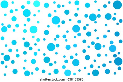 Light BLUE vector banner set of circles, spheres. Donuts Background. Creative Design Templates. Technology halftone illustration.