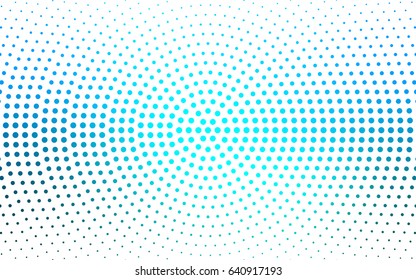 Light BLUE vector banner set of circles, spheres. Donuts Background. Creative Design Templates. Technology halftone illustration.