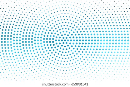 Light BLUE vector banner set of circles, spheres. Donuts Background. Creative Design Templates. Technology halftone illustration.