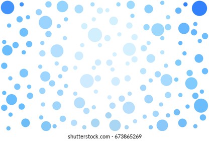 Light BLUE vector banner set of circles, spheres. Donuts Background. Creative Design Templates. Technology halftone illustration.