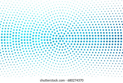 Light BLUE vector banner set of circles, spheres. Donuts Background. Creative Design Templates. Technology halftone illustration.