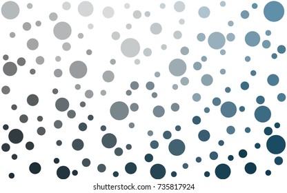 Light BLUE vector banner set of circles, spheres. Donuts Background. Creative Design Templates. Technology halftone illustration.