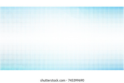 Light BLUE vector banner set of circles, spheres. Donuts Background. Creative Design Templates. Technology halftone illustration.