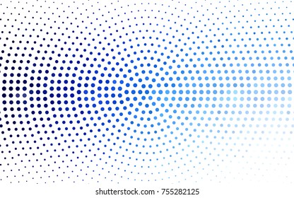 Light BLUE vector banner set of circles, spheres. Donuts Background. Creative Design Templates. Technology halftone illustration.